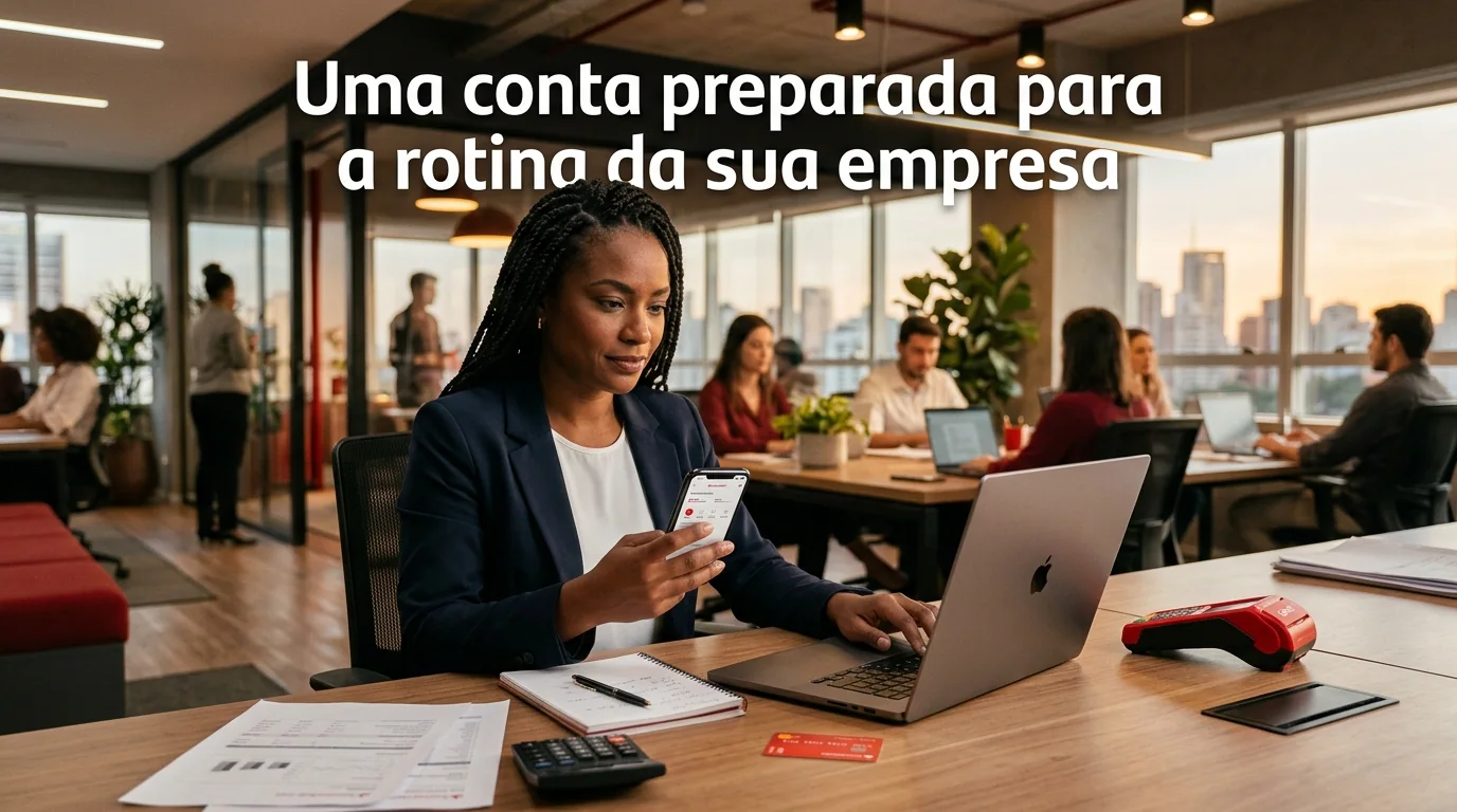 Página publicitária do Santander Empresas publicada na Rede Negócio